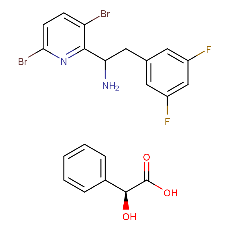 (S)-1-(3,6-二溴吡啶-2-基)-2-(3,5-二氟苯基)乙-1-胺乙酰D-亮氨酸盐